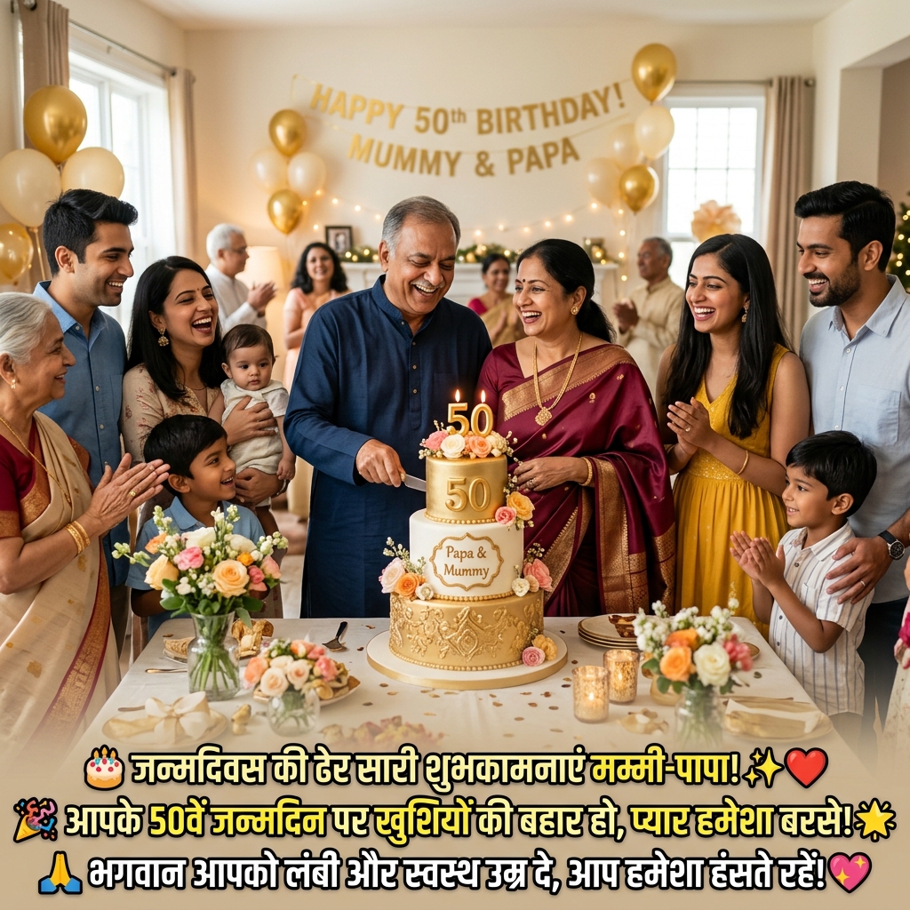 50th Birthday Wishes in Hindi
