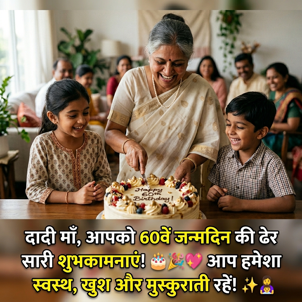 60th Birthday Wishes in Hindi
