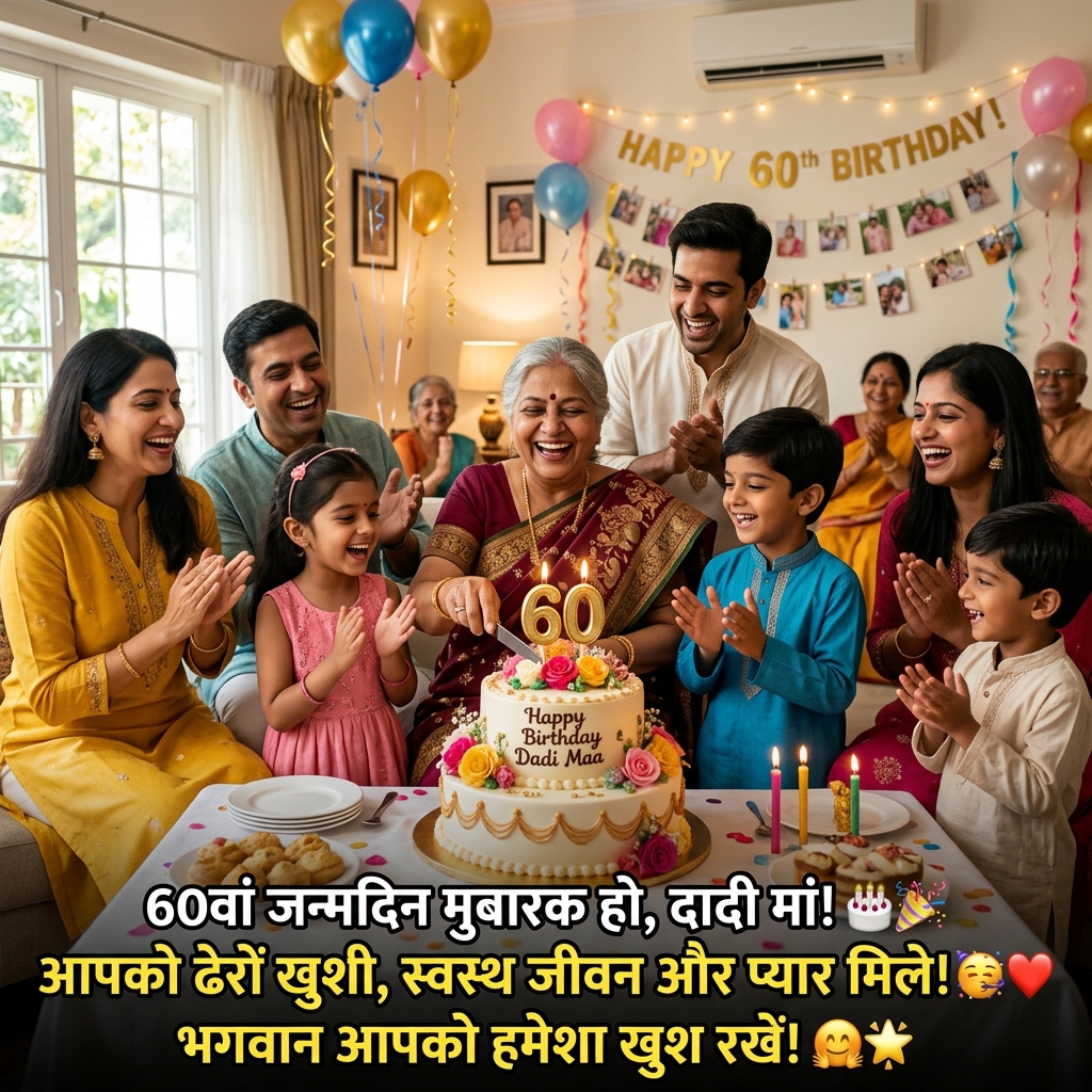 60th Birthday Wishes in Hindi