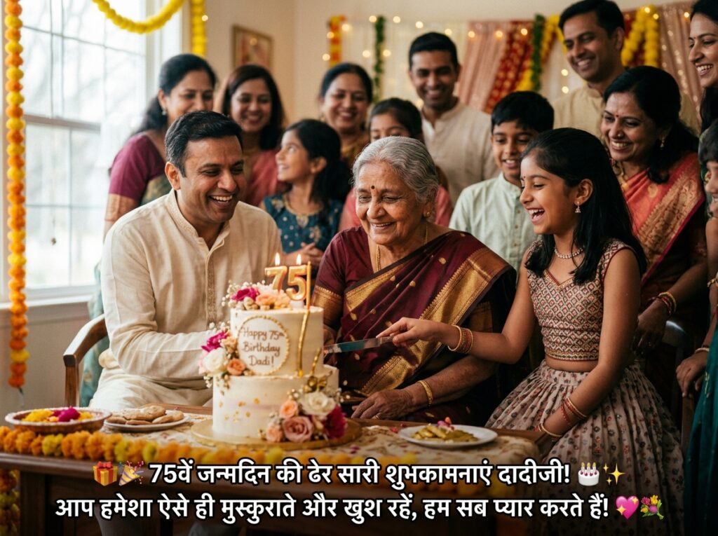75th Birthday Wishes in Hindi