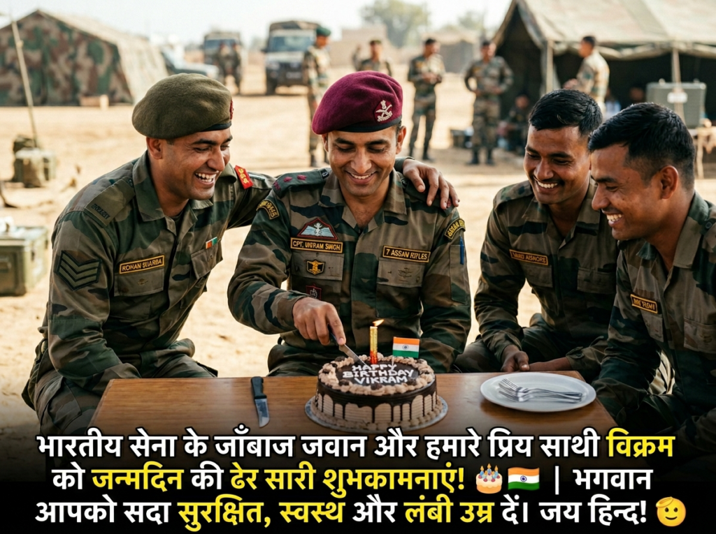 Army/Soldier Birthday Wishes in Hindi