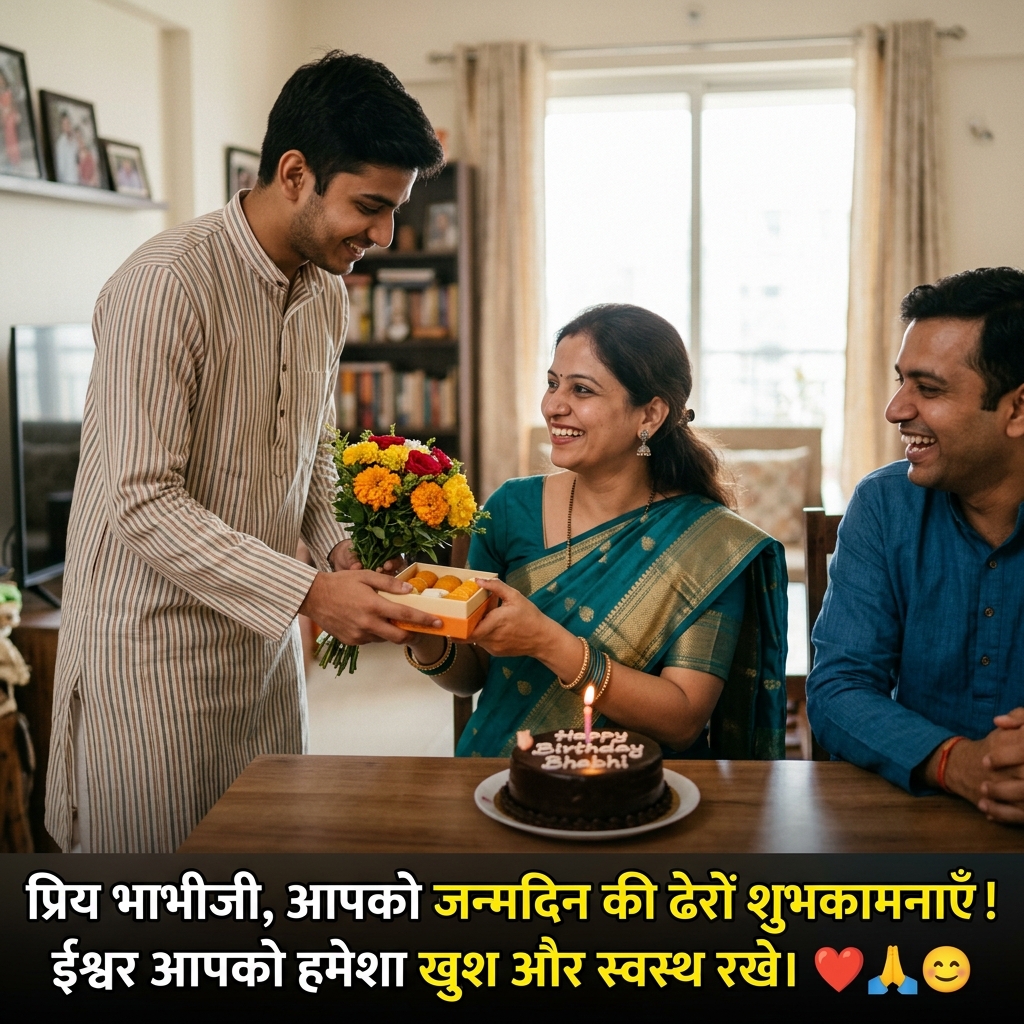Birthday Wishes for Bhabhi in Hindi