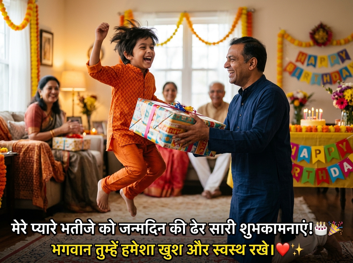 Birthday Wishes for Bhanja/Nephew in Hindi