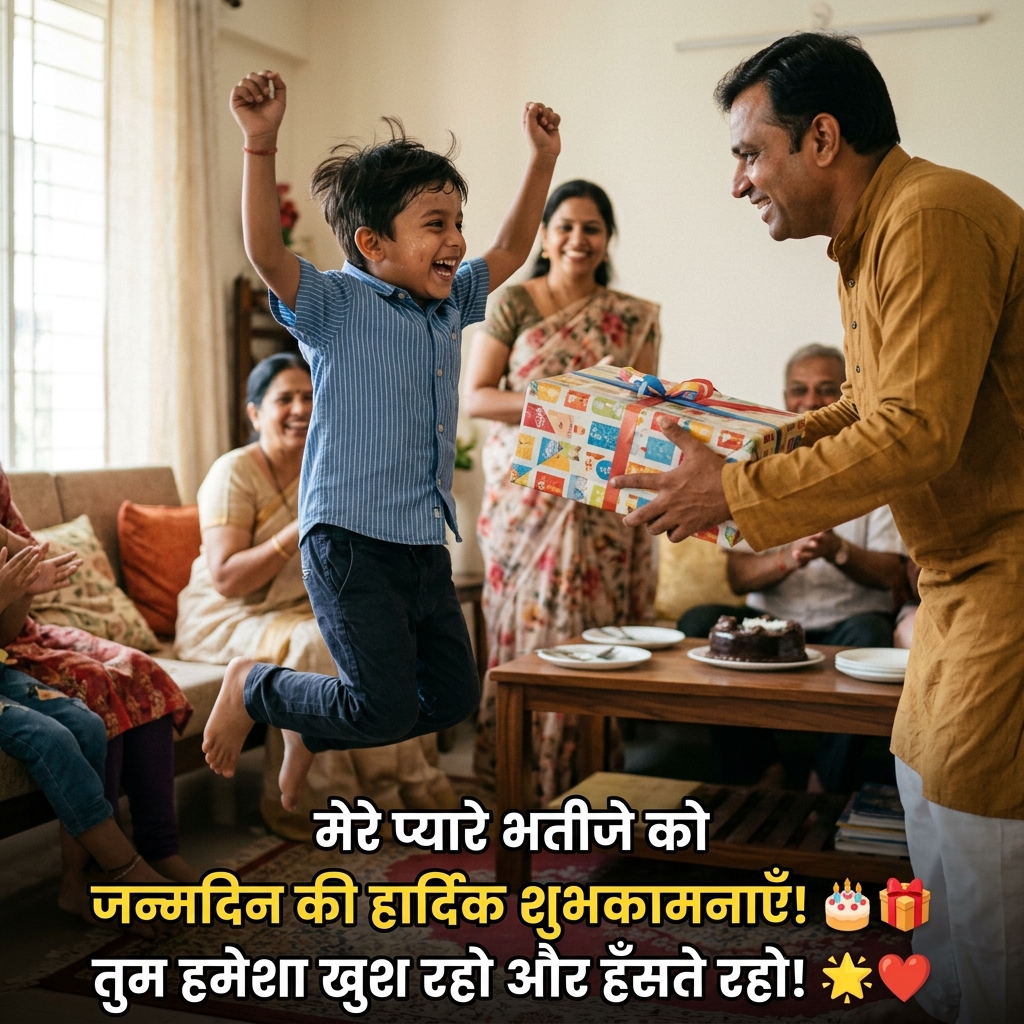 Birthday Wishes for Bhanja/Nephew in Hindi