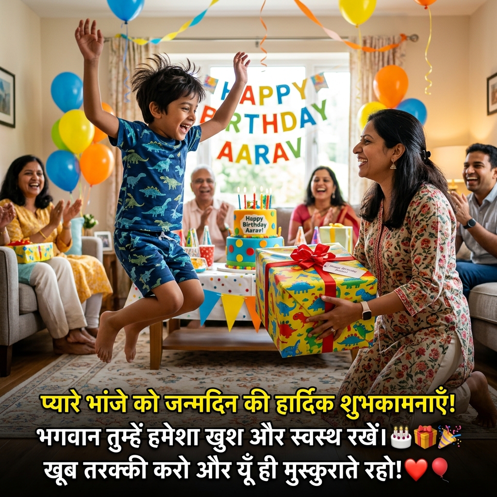 Birthday Wishes for Bhanja/Nephew in Hindi