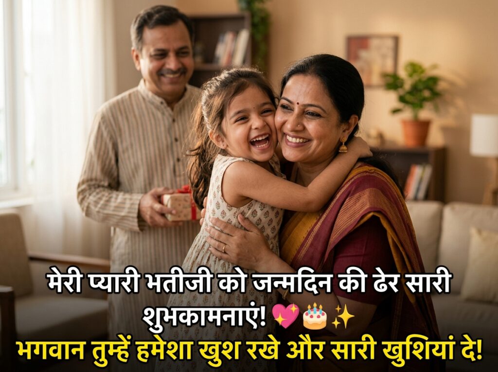 Birthday Wishes for Bhanji/Niece in Hindi