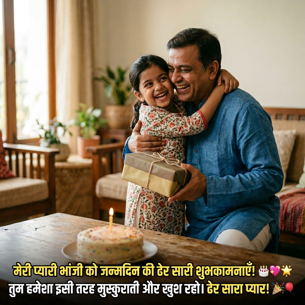 Birthday Wishes for Bhanji/Niece in Hindi