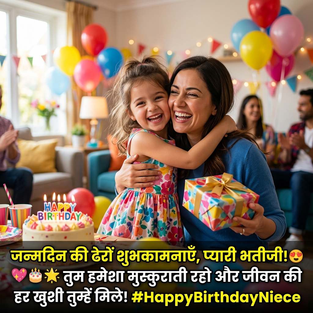 Birthday Wishes for Bhanji/Niece in Hindi