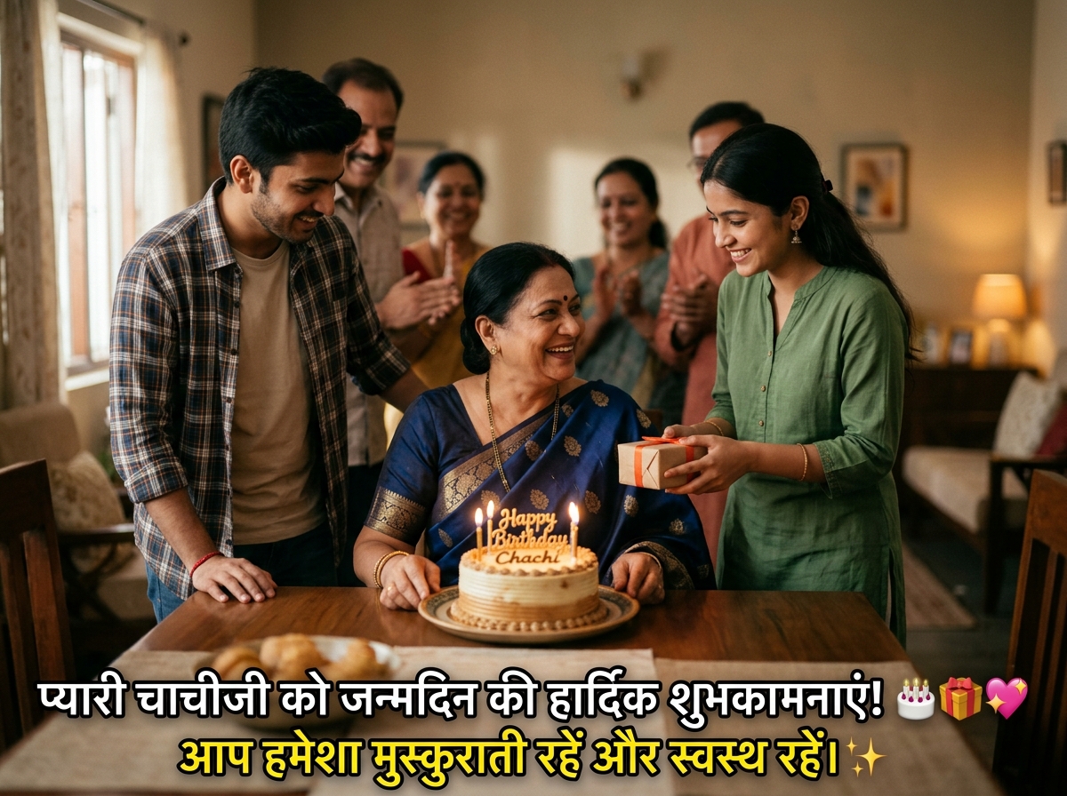 Birthday Wishes for Chachi in Hindi