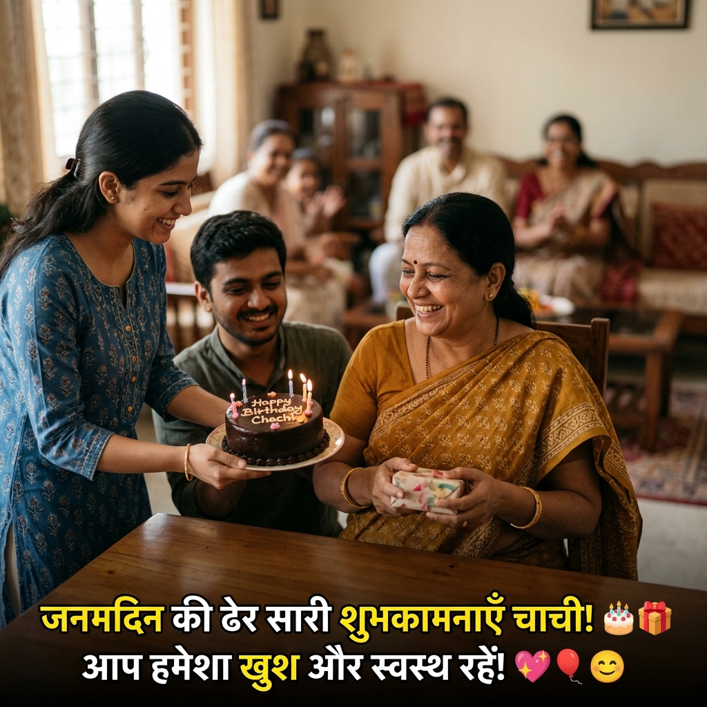 Birthday Wishes for Chachi in Hindi