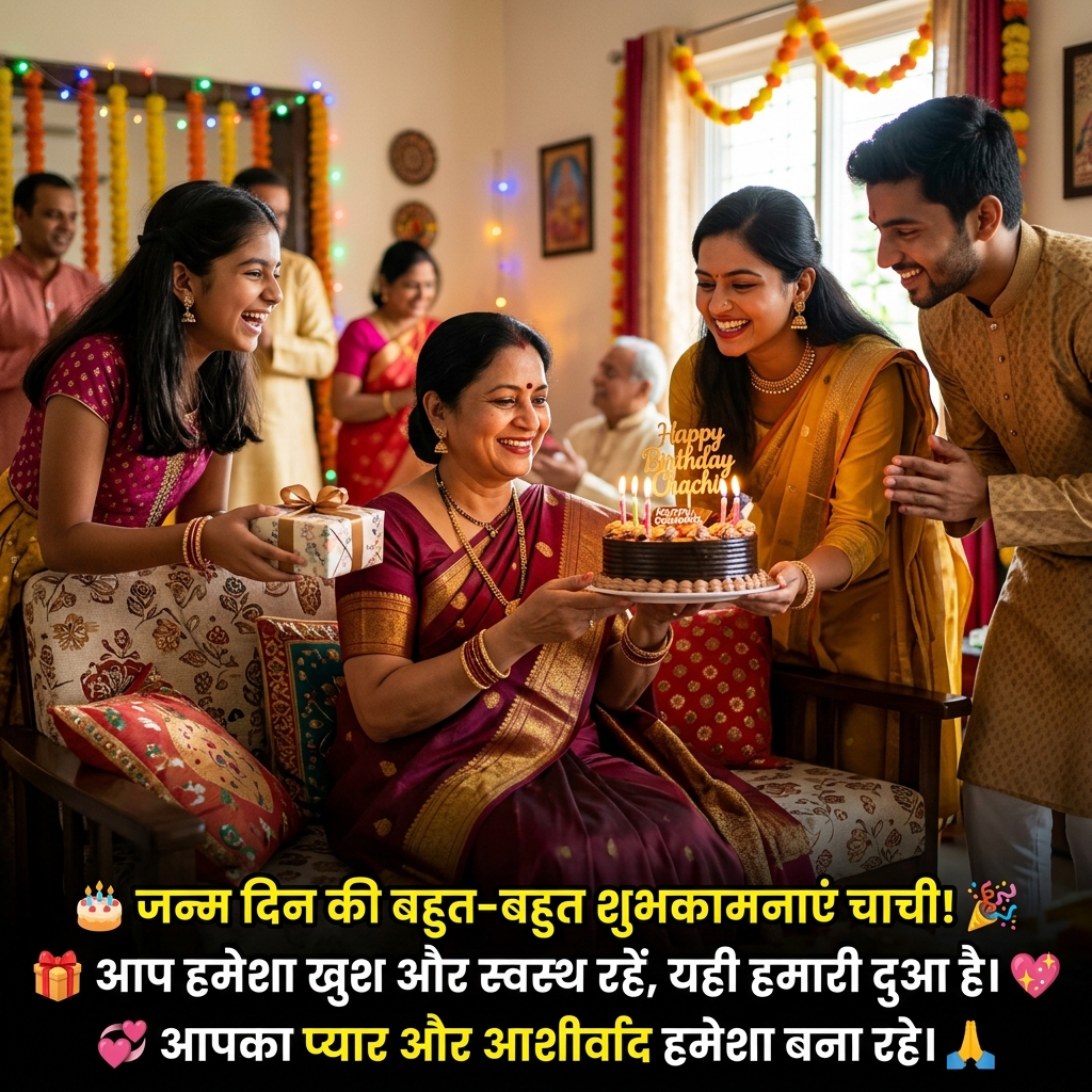 Birthday Wishes for Chachi in Hindi