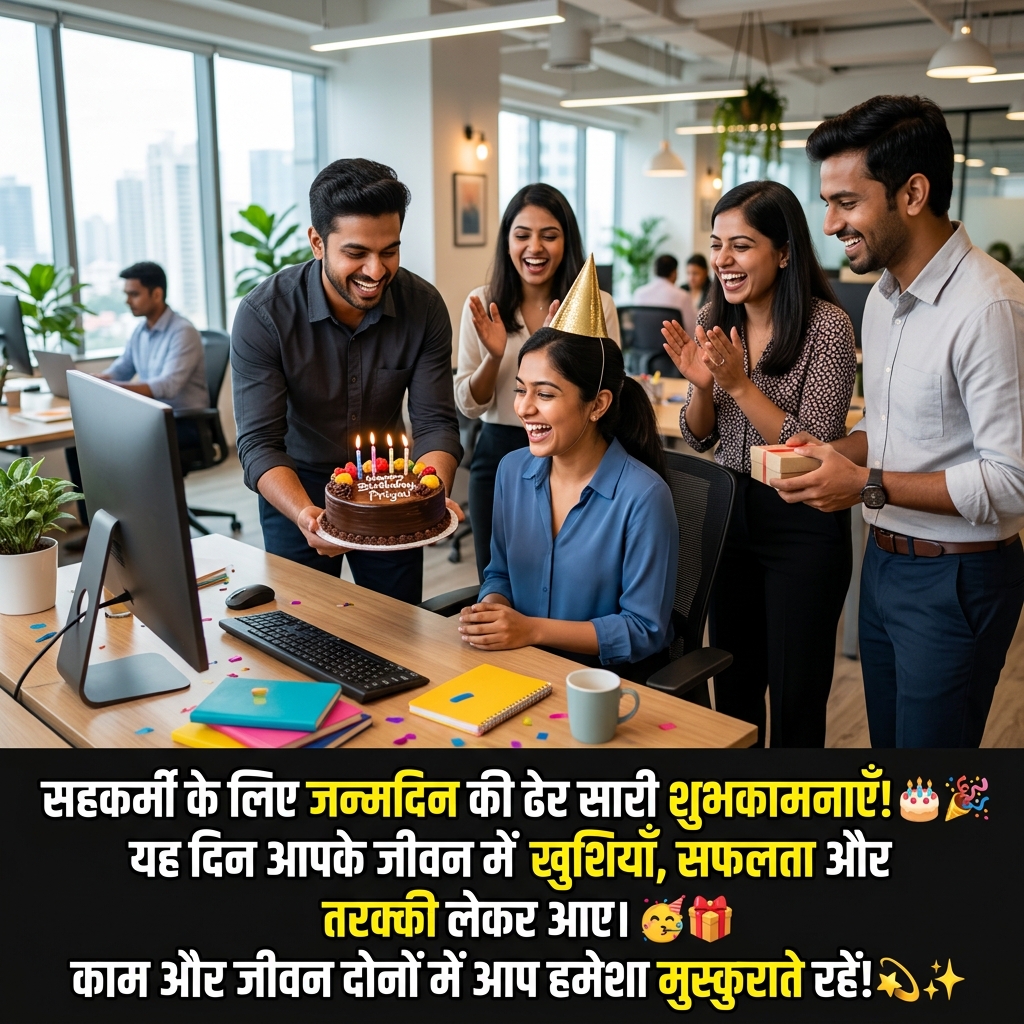 Birthday Wishes for Colleague in Hindi