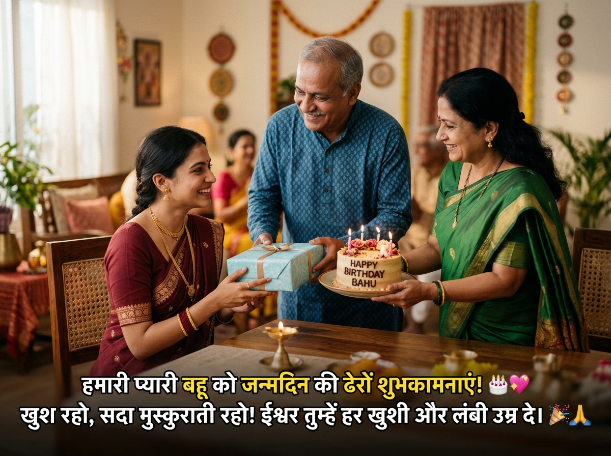Birthday Wishes for Daughter-in-law/Bahu in Hindi
