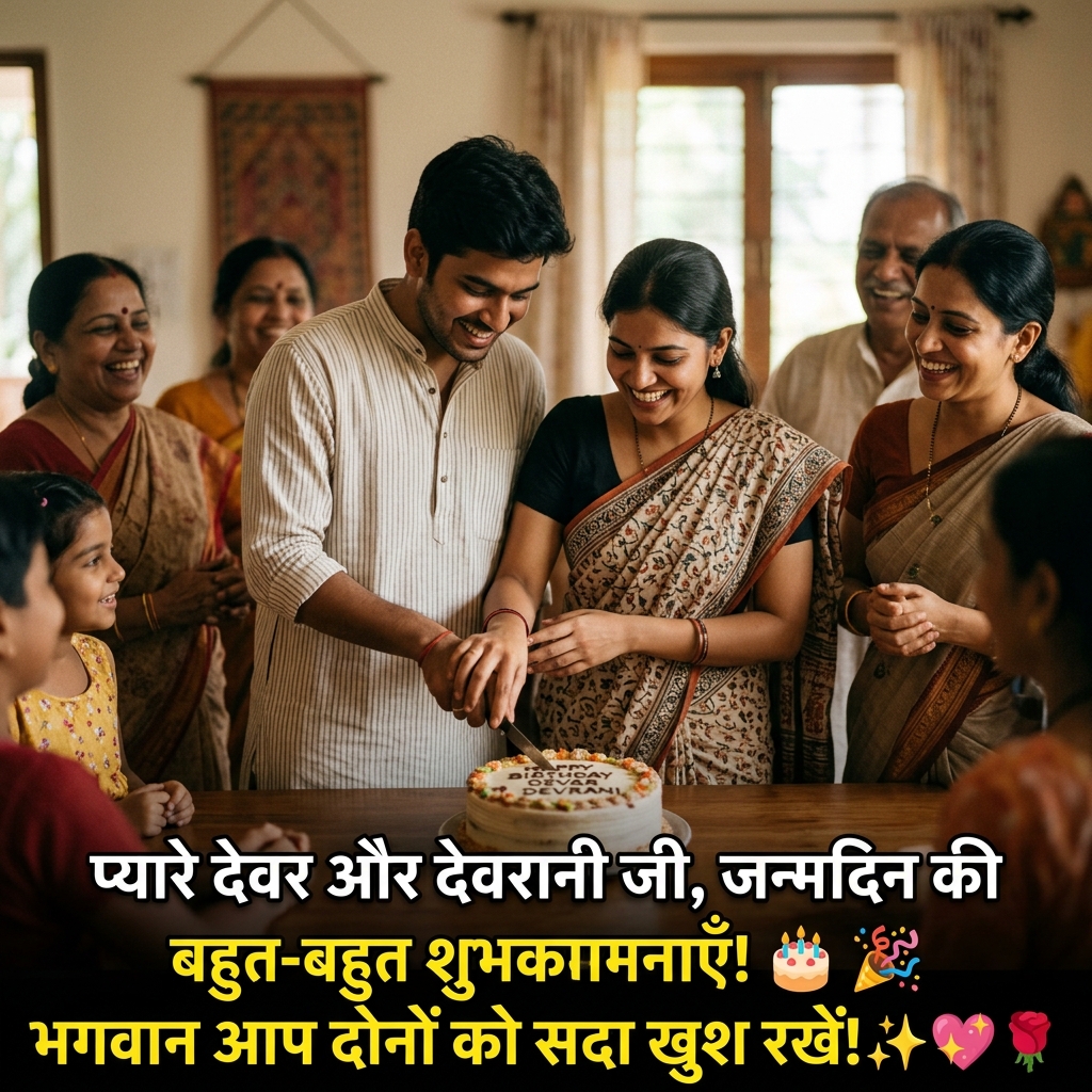 Birthday Wishes for Devar/Devrani/Jethani in Hindi