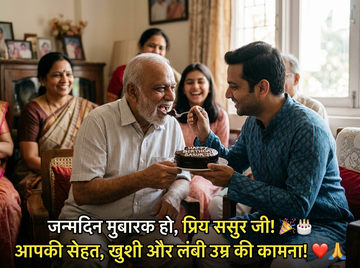 Birthday Wishes for Father-in-law/Sasur in Hindi