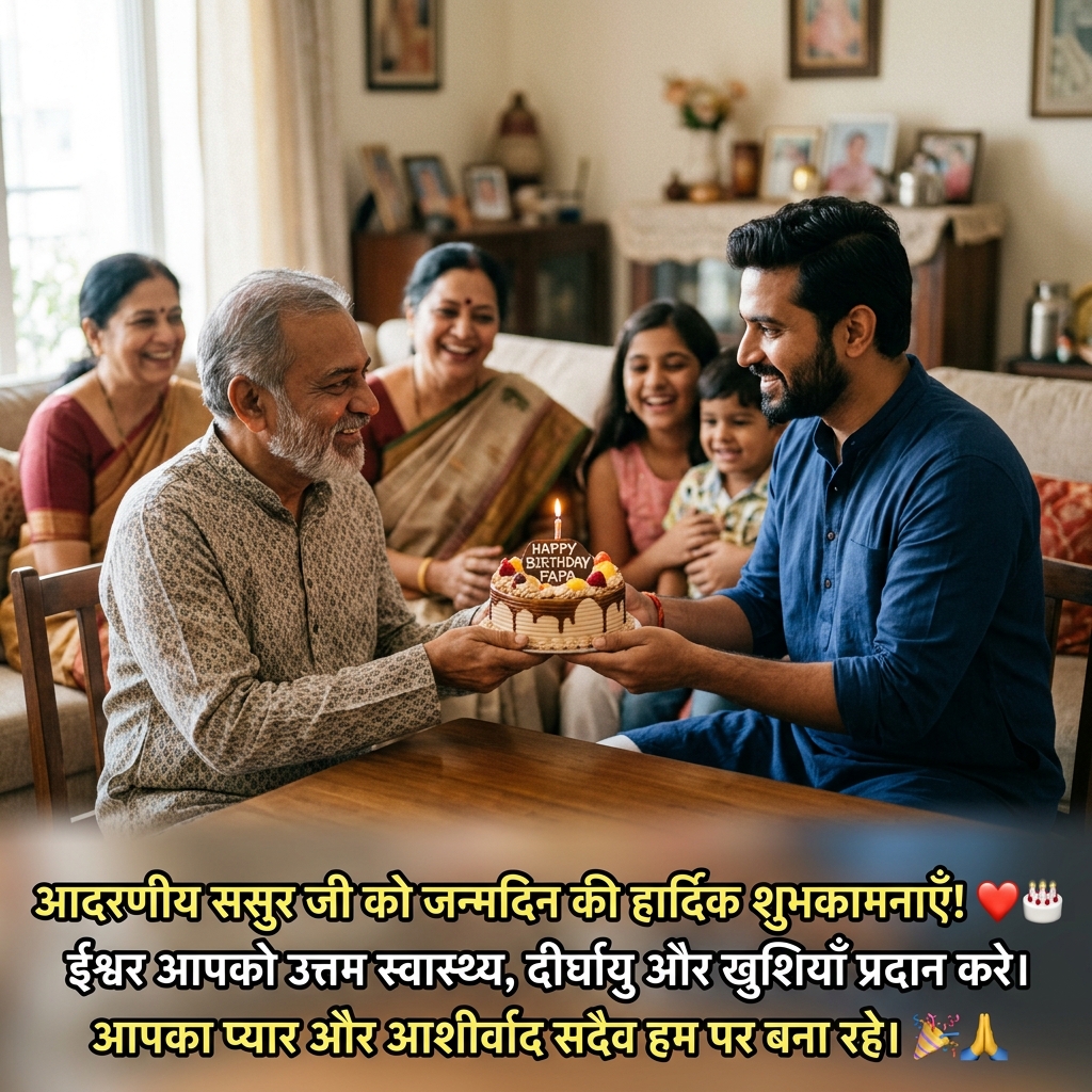 Birthday Wishes for Father-in-law/Sasur in Hindi