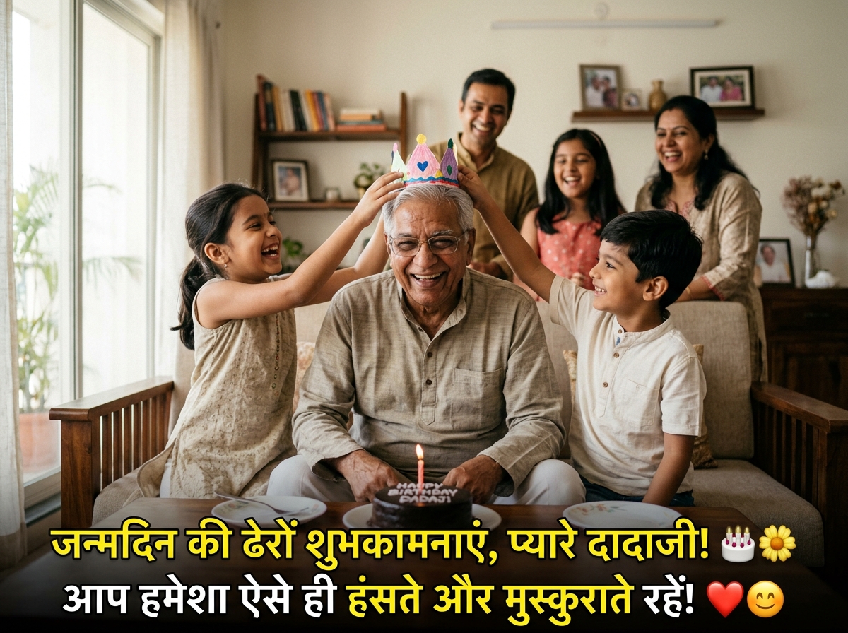 Birthday Wishes for Grandfather/Dadaji in Hindi