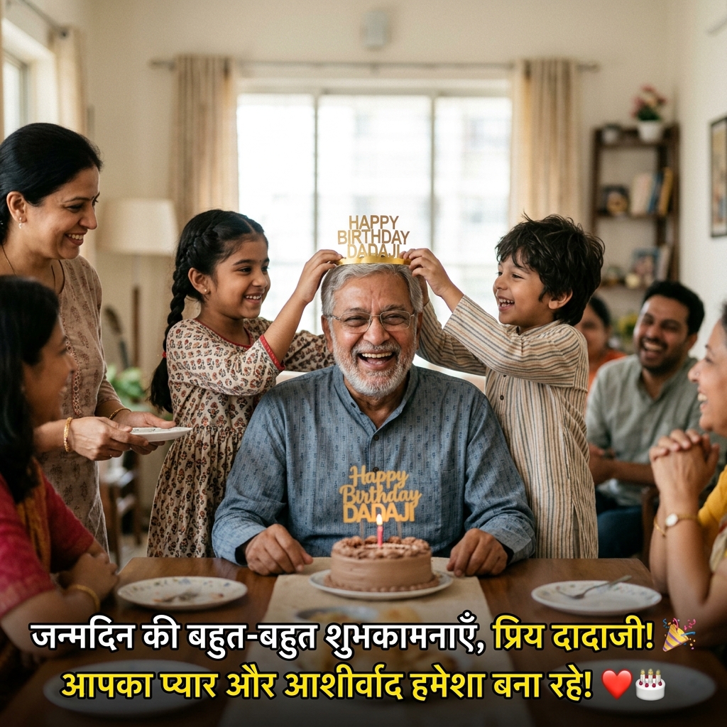 Birthday Wishes for Grandfather/Dadaji in Hindi