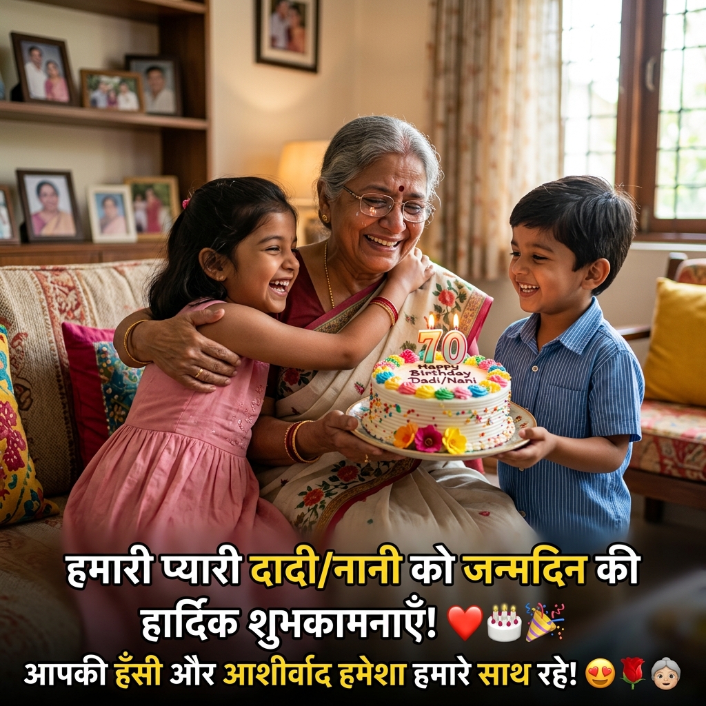 Birthday Wishes for Grandmother/Dadi/Nani in Hindi