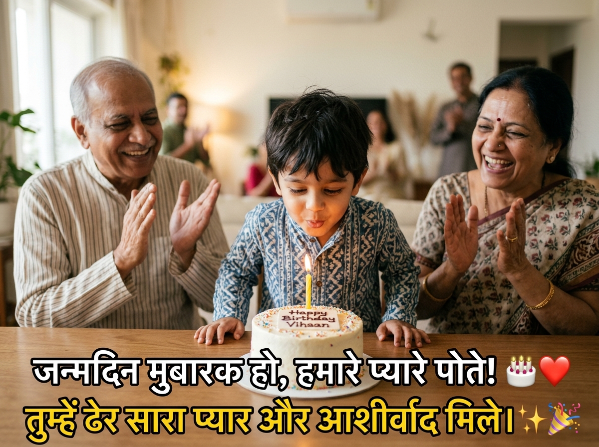 Birthday Wishes for Grandson in Hindi