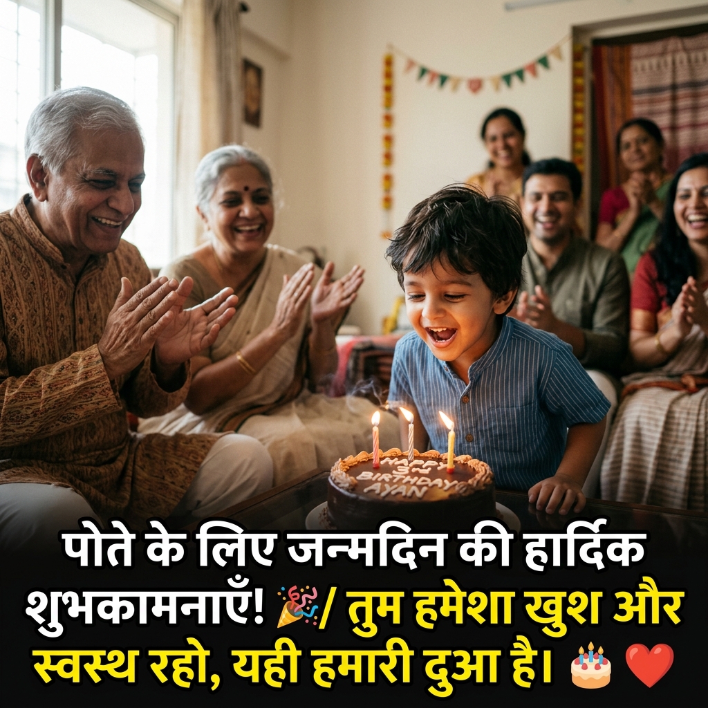 Birthday Wishes for Grandson in Hindi