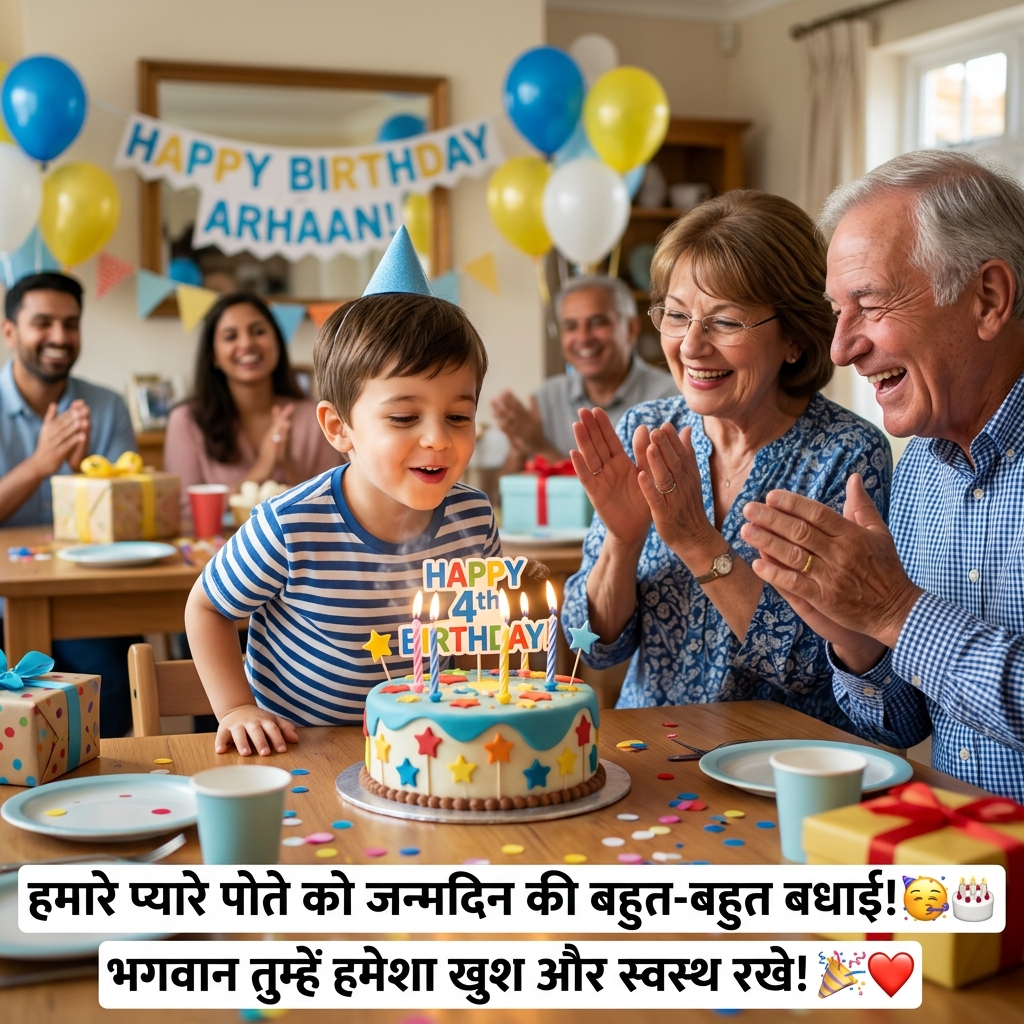 Birthday Wishes for Grandson in Hindi