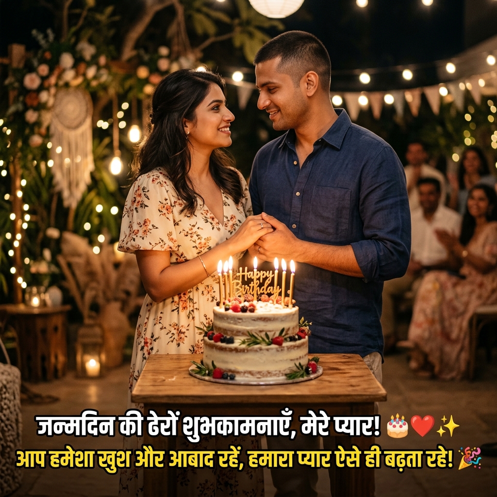 Birthday Wishes for Love/Lover/Jaan in Hindi