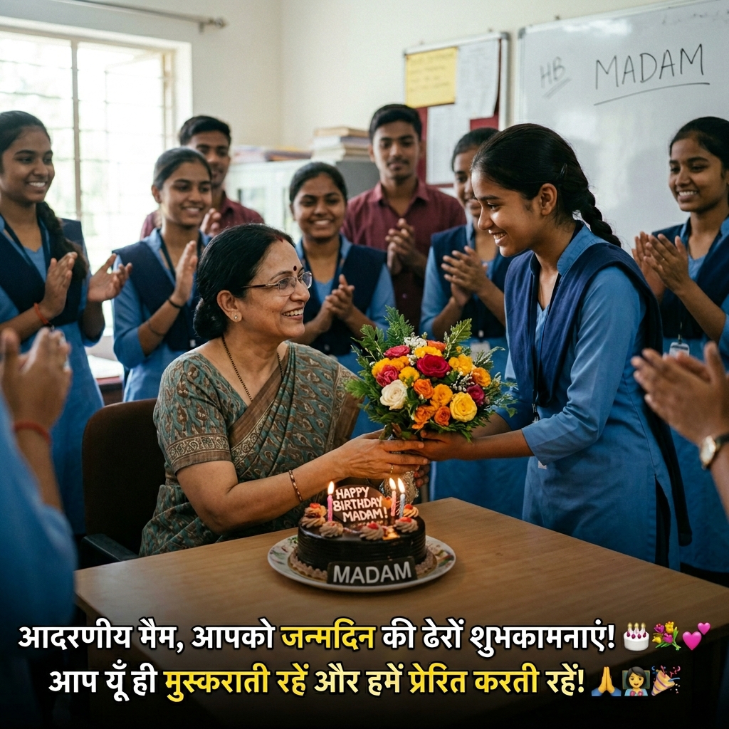 Birthday Wishes for Madam/Ma'am in Hindi