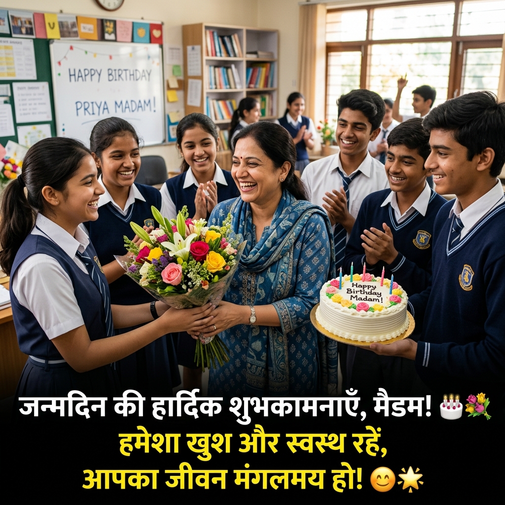 Birthday Wishes for Madam/Ma'am in Hindi