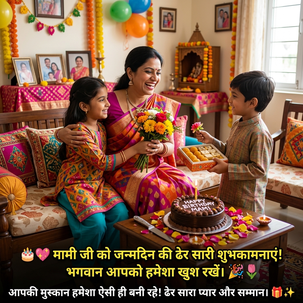 Birthday Wishes for Mami/Mamiji in Hindi