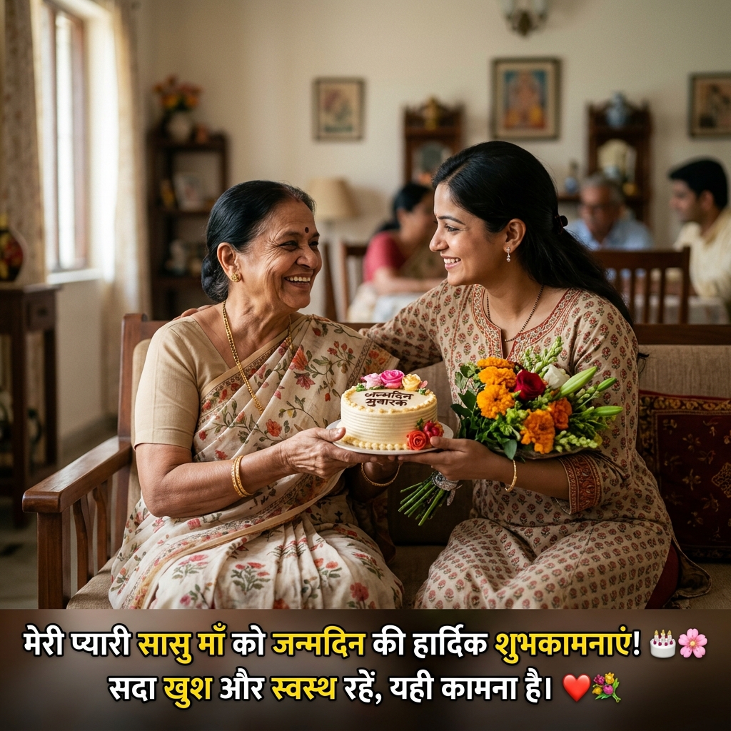 Birthday Wishes for Mother-in-law/Sasu Maa in Hindi