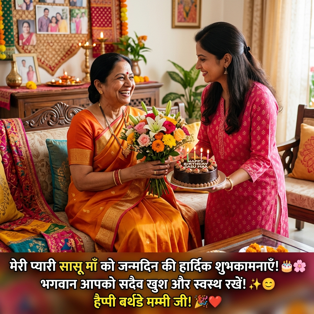 Birthday Wishes for Mother-in-law/Sasu Maa in Hindi