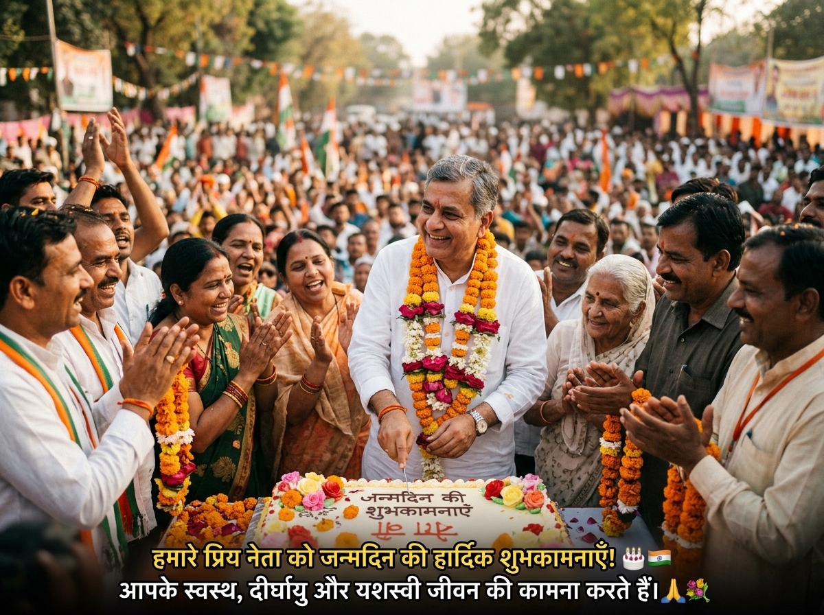 Birthday Wishes for Political Leaders in Hindi
