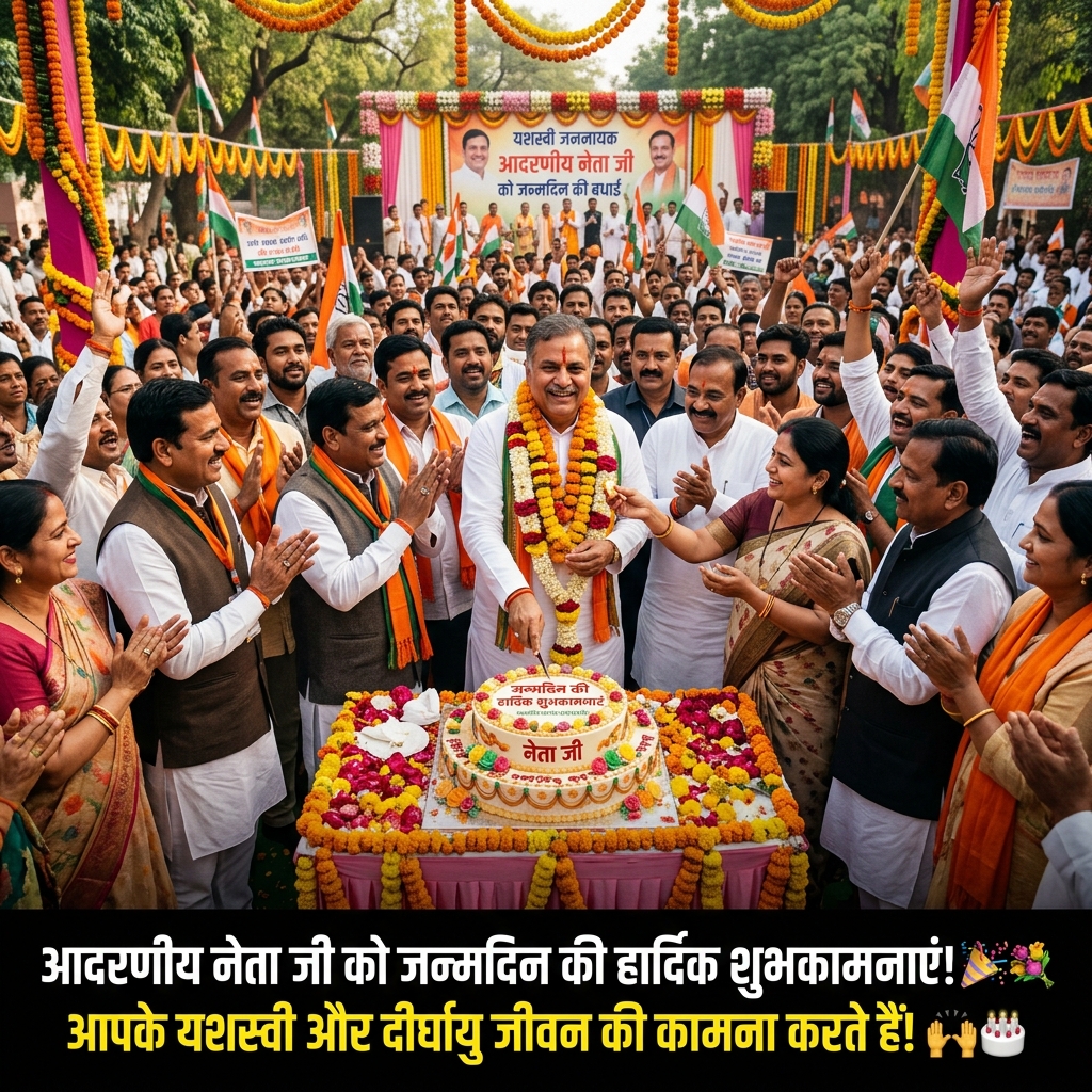 Birthday Wishes for Political Leaders in Hindi