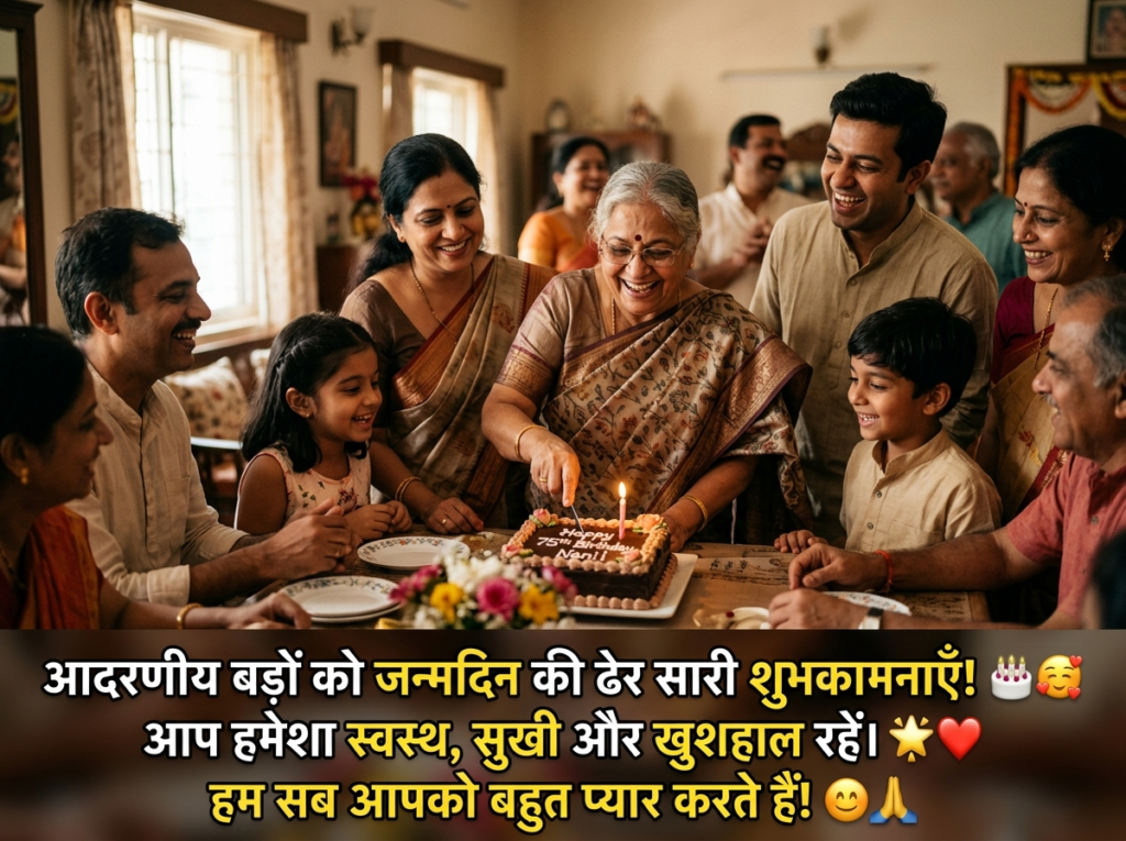 Birthday Wishes for Relatives/Elders in Hindi