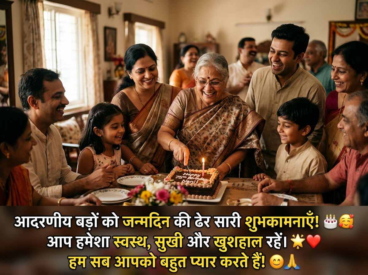Birthday Wishes for Relatives/Elders in Hindi