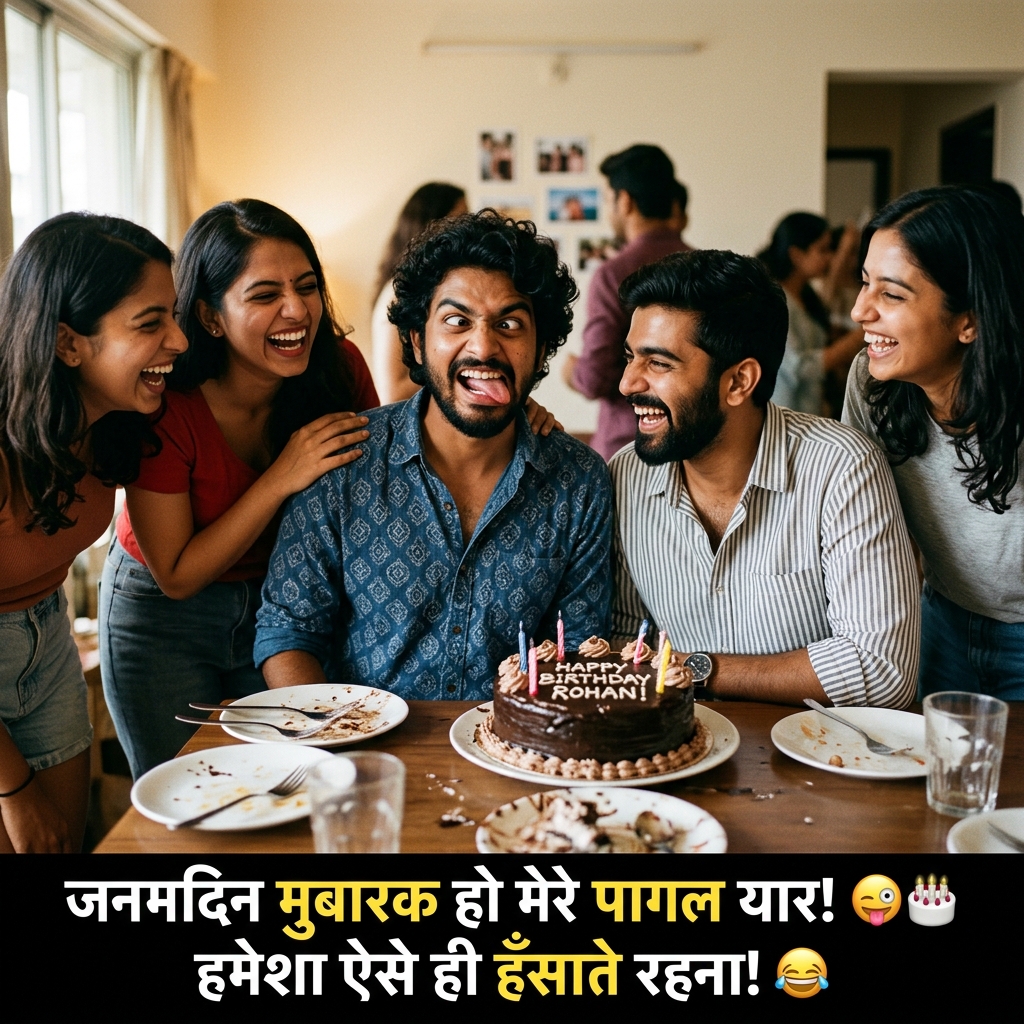 Funny/Comedy Birthday Wishes in Hindi