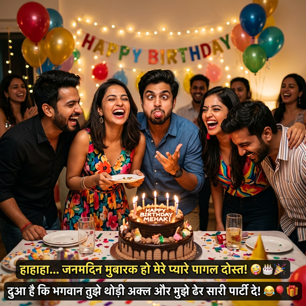 Funny/Comedy Birthday Wishes in Hindi
