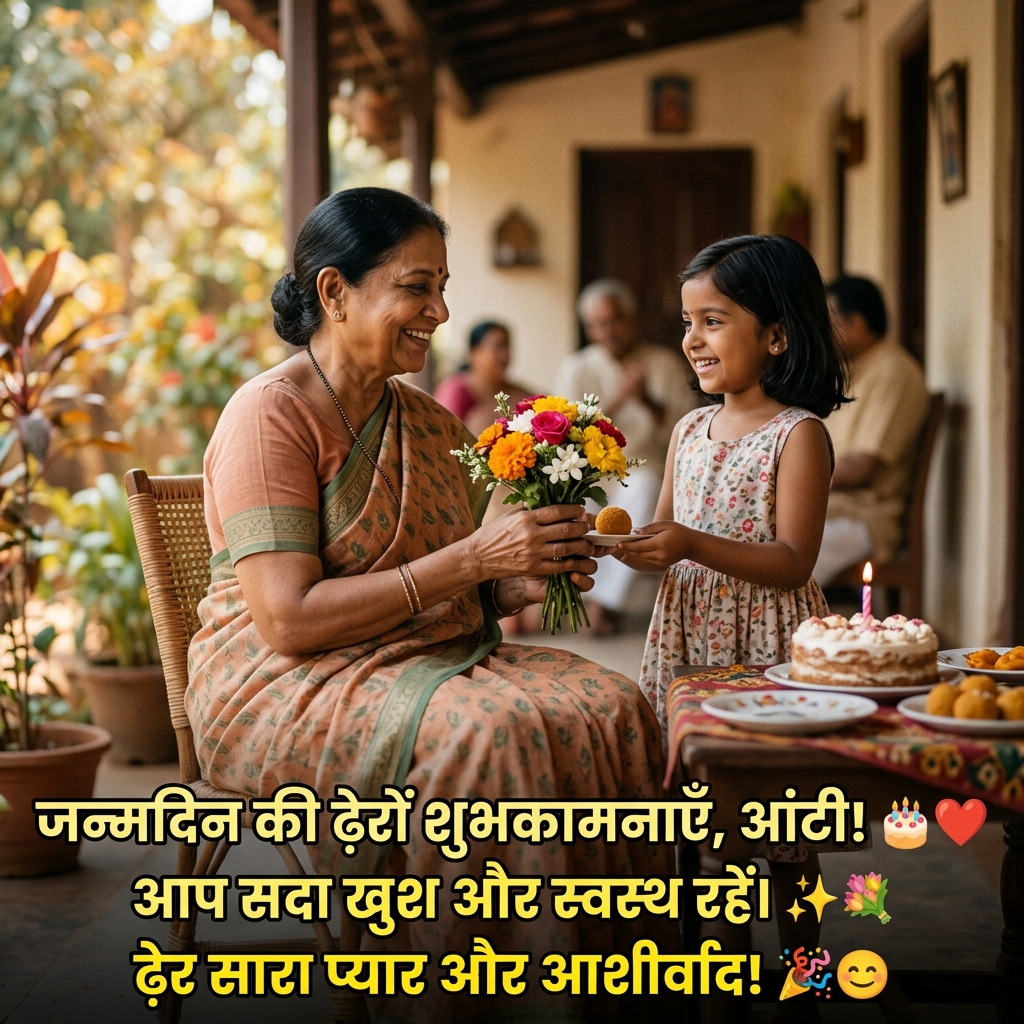 Birthday Wishes for Aunty in Hindi
