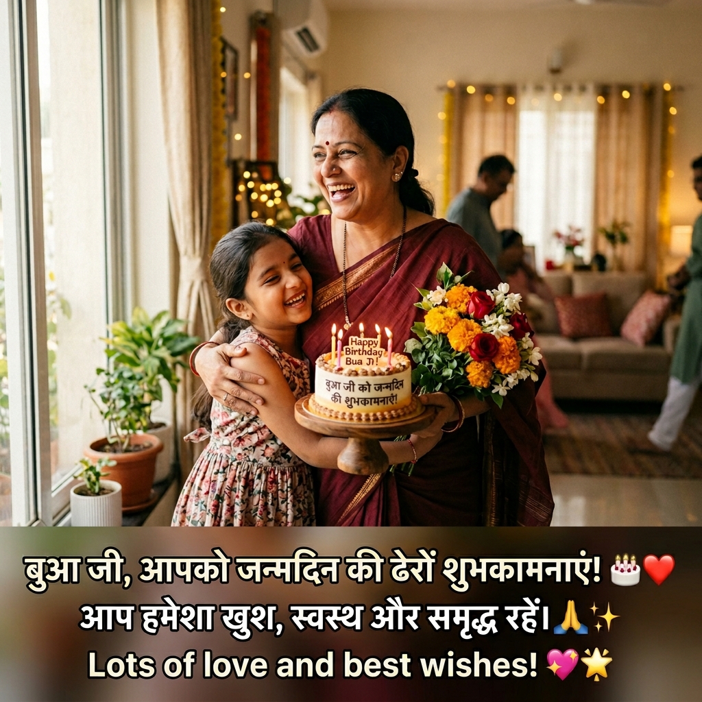 Birthday Wishes for Bua/Bua Ji in Hindi