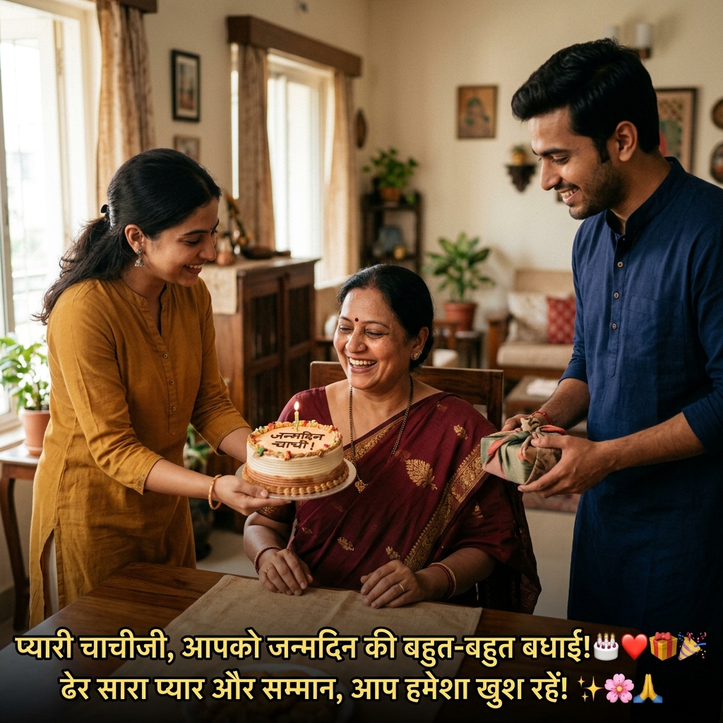 Birthday Wishes for Chachi in Hindi