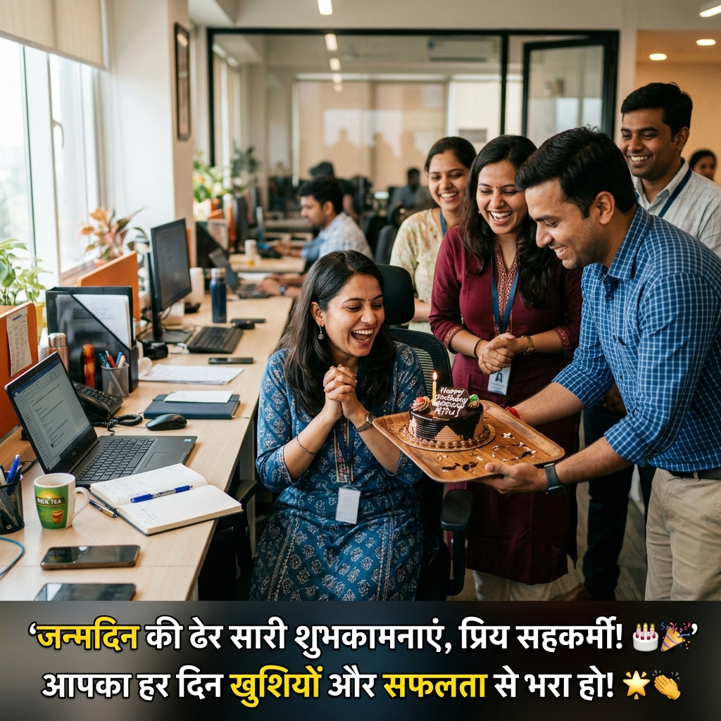 Birthday Wishes for Colleague in Hindi