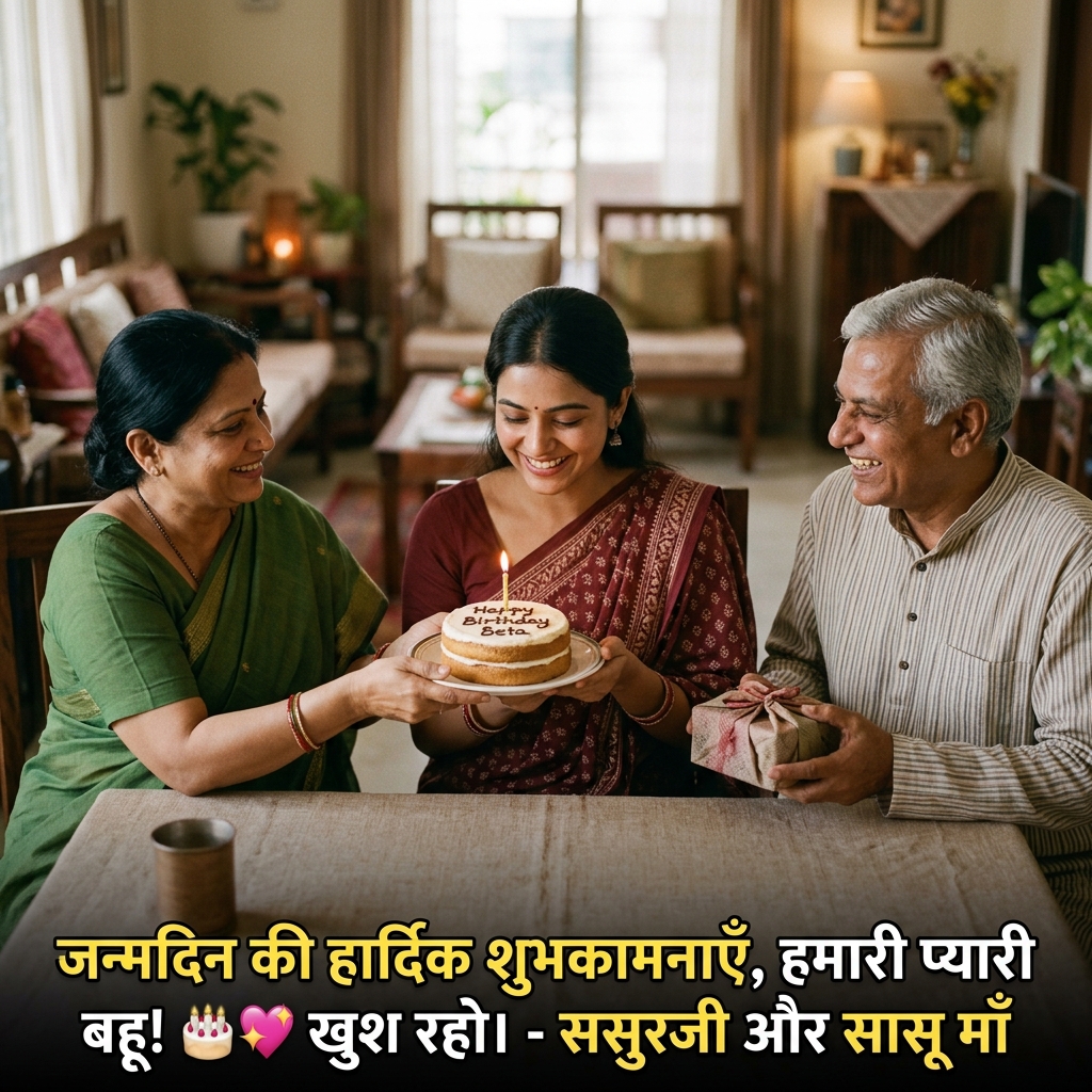 Birthday Wishes for Daughter-in-law/Bahu in Hindi