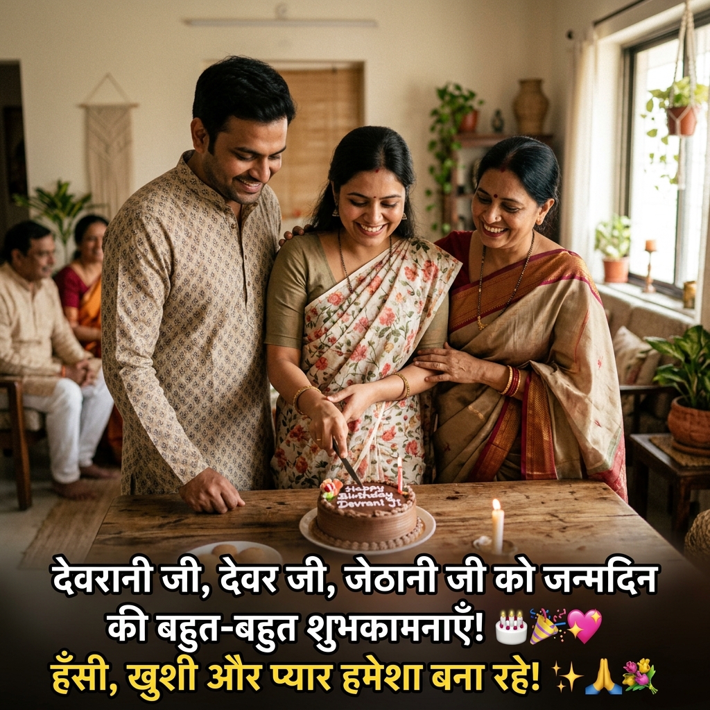 Birthday Wishes for Devar/Devrani/Jethani in Hindi