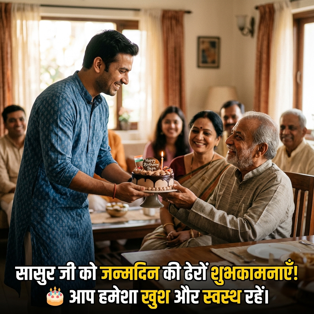 Birthday Wishes for Father-in-law/Sasur in Hindi