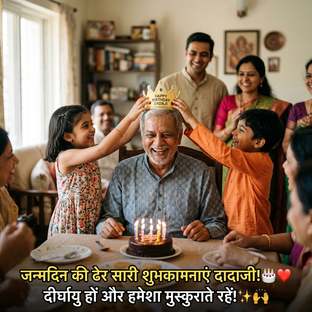 Birthday Wishes for Grandfather/Dadaji in Hindi