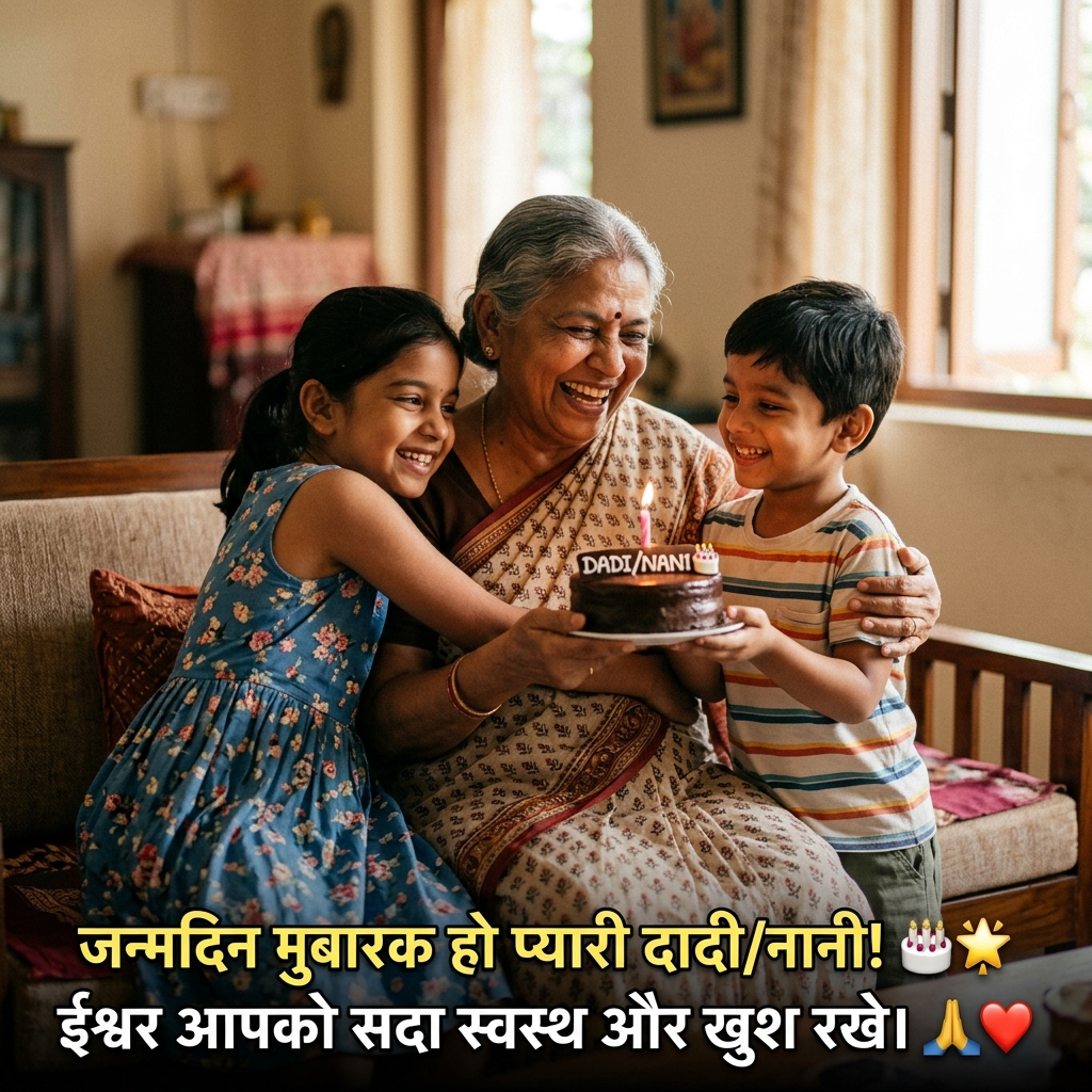 Birthday Wishes for Grandmother/Dadi/Nani in Hindi
