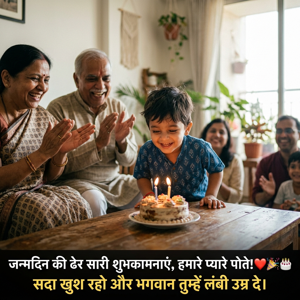 Birthday Wishes for Grandson in Hindi