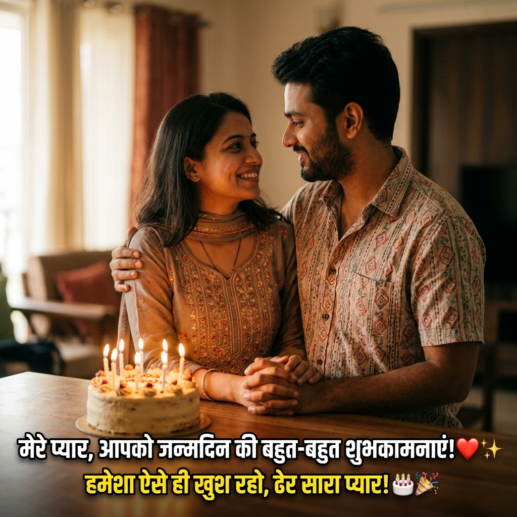 Birthday Wishes for Love/Lover/Jaan in Hindi