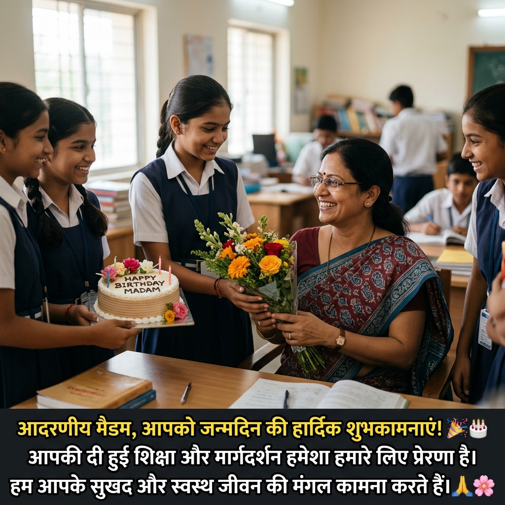 Birthday Wishes for Madam/Ma'am in Hindi